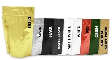 Matte Finish Tea Bags Packaging , Zipper Coffee Packaging Bag Stand Up