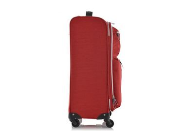 High density ribbon handle lightweight travel suitcases , red luggage set for women