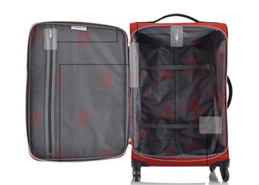 High density ribbon handle lightweight travel suitcases , red luggage set for women