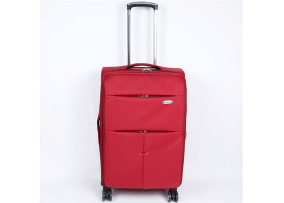 Customizable metal plate logo EVA  suitcase red luggage set with combination lock
