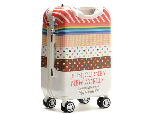 Eco-friendly small suitcase on wheels 28 inch upright luggage with inner elastic straps