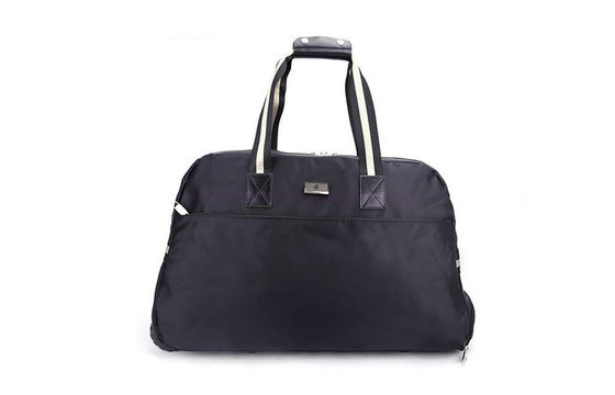 Telescoping handle cloth travel bags travel duffel set with smooth rolling wheels