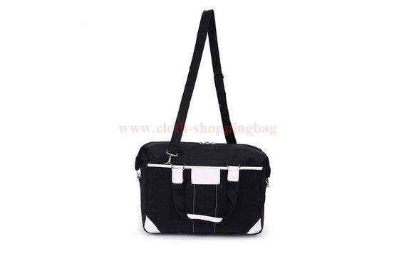 लंबे कंधे का पट्टा के साथ काले कपड़े हल्के सामान duffel यात्रा बैग
