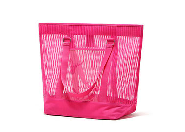 Multifunctional गुलाब देवियों समुद्र तट बैग / स्पष्ट प्लास्टिक ढोना बैग प्रचारक